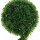 Green Garland Christmas Decorations,50Ft Xams Greenery Tinsel Stems Non-Lit Soft Twist Garland Decor for Tree Stairs Railing Front Door Mantle Fireplace Indoor Outdoor Holiday Home