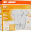 SYLVANIA LED Flood R20 Light Bulb, 50W=5W, 10 Year, 325 Lumens, E26 Medium Base, Dimmable, 2700K, Soft White - 2 Pack (73993)