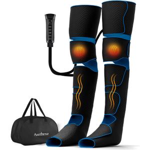 Leg Massager, Leg Compression Massager with Heat and Vibration, Foot and Leg Massager for Circulation and Relaxation, Gift for Women Men Mom Dad