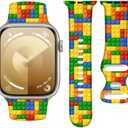 Sport Silicone Band Compatible with Apple Watch Bands 41mm 40mm 38mm Women Men,Soft Wristband Waterproof Replacement Sport Strap for iWatch Bands Series 10 9 8 7 6 5 4 3 2 1 SE Ultra