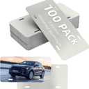 100 Pack Sublimation License Plate Blanks, 6"x12"x0.65mm Metal Aluminum Sublimation License Plate Tag, Heat Thermal Transfer License Plate Blanks for DIY Picture Custom Design, White