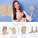 JL-Group Metatarsal Pads Women, Ball of Foot Cushions, Heels Inserts for Shoes, 2 Pairs Invisible High Heels Pads to Keep Foot from Sliding Forward, One Size Fits for All Day Comfort (Beige)