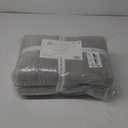 Premium Staple Cotton Bathroom Towel Set - Gray 600 GSM 6-Piece Luxury Bath Towel Set 1 Stripe - 2 Bath Towels, 2 Hand Towels & 2 Washclothes Set - High Absorbent & Quick Dry for Gym, Spa, Hotel, Gray 