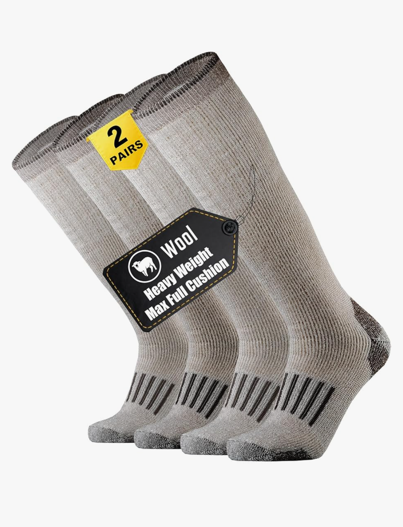 ONKE Max Full Cushion Knee High Socks for Men Steel Toe Work Boot Over the Calf OTC Moisture Wicking Thermal Hiking Hunting, 13-15