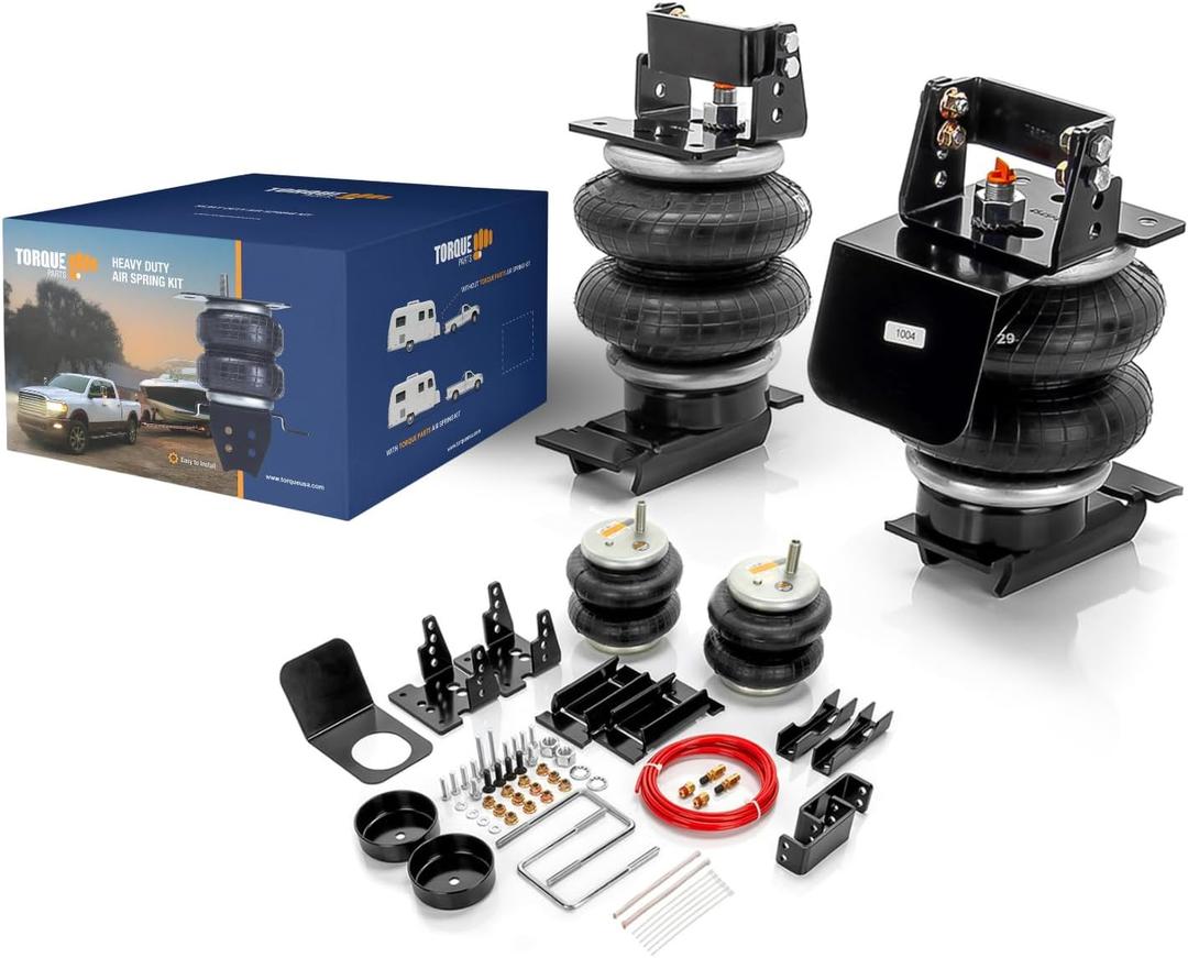 TORQUE Air Suspension Bags Kit with Internal Jounce Bumper for 2003-2013 Dodge Ram 2500, 2003-2012 Dodge Ram 3500, 2006-2008 1500 Meg Helper Bag Spring Towing, Up to 7,500 lbs Load Capacity (TR75299)