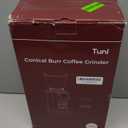 Tuni G1 Conical Burr Coffee Grinder, 48 Grind Settings Anti-static Burr Mill, Precision Electronic Timer and LED Touchscreen for Espresso/Drip/Cold Brew/French Press, Stainless Steel, Ivory