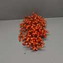 Whaline 12 Pack Fall Berry Stems Autumn Artificial Orange Glossy Berry Twigs Faux Xmas Berry Picks for Thanksgiving Christmas Tree Ornaments Crafts Holiday Home Festival Christmas Decoration