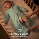 Yoofoss Baby Sleep Sack 6-12 Months 1.0 Tog Long Sleeve Sleep Sack Organic Cotton Wearable Blanket for Infants 2-Way Zipper Quilted Sleeping Sacks(Medium)