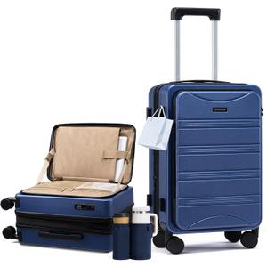 LOVEVOOK Carry On Luggage Airline Approved,20 Inch Expandable Hard Shell Suitcase with Spinner Wheels,Small Rolling Carry-on Suitcases with TSA Lock & Cup Holder