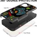 Case for iPhone 11, Gaming Controller Video Game Player Pattern Shock-Absorption Hard PC and Inner Silicone Hybrid Dual Layer Armor Defender Case for iPhone 11