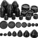 Yarlung 42 Pack Rubber Grommets Assortment Kit for Wire Protection, 7 Sizes Drill Hole Grommets Firewall Hole Plug for Wire, Plug, Electrical Appliance, Plumbing, Tower Shaped and Round Double Sided