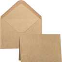 50 Pack Blank Cards and Envelopes 4x6, Brown Blank Note Cards Greeting Cards and Envelopes Set, Folded Cardstock with A6 Envelopes for DIY Greeting Cards, Thank You Cards, Invitations in All Occasions