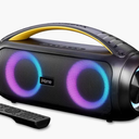 Bluetooth Speaker Boombox with FM Radio, Color Changing Lights and Remote Control (iBT920B.EXv24)