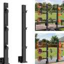 Weedeater Rack for Trailer with Lock, 3 Place Weed Eater Rack Rectangular Hollow Section Trimmer Racks for Open Trailers Flexible Base 360° Sponge Protect Trimmer Rack Lawn Care Equipment