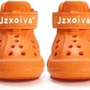 JZXOIVA Dog Shoes for Hot Pavement, Dog Booties for Small Dogs, Breathable Dog Boots & Paw Protectors, Adjustable Non-Slip Rain Booties, Waterproof Pets Sandals for Beach Orange, Size 3