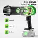 Cordless Leaf Blower, 385 CFM 180 MPH - Suit for MAKITA 18V LXT Batteries, Lightweight with Extended Nozzle for Patio, Driveway, Garage & Debris Cleanup (Battery Sold Separately)