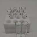 Hewory Cylinder Glass Bud Vases: Set of 12 Small Clear Skinny Single Flower Vase for Centerpieces - Minimalist Tall Decorative Bulk Vases for Wedding Birthday Bridal Shower Party Events Table Decor