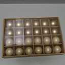 Syhood 24 Pcs Glass Christmas Ball Ornaments Set - 1.8" Small Hanging Christmas Ball Bulbs for Xmas Tree Holiday Party Decorations (Champagne)