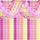 12Pcs Pink-White Peach Party-Decorations Streamers Garland,4-Leaf Clover Paper Streamer Reusable Hanging Garland for Women Bridal Shower Wedding Graduation Birthday Valentines Day Decorations