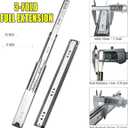 Heavy Duty 36 Inch Drawer Slides, 300 lb Load Capacity, Side Mount, Full Extension, Ball Bearing, Locking, Cabinet Rail, 1 Pair