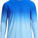 Men's UPF 50+ Rash Guard UV Sun Protection Long Sleeve Swim Shirt | Quick Dry, 4-Way Stretch Anti-Chafing Lightweight Water Shirt for Surfing Fishing Beach