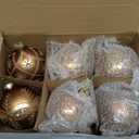 6 Pcs 3.15 Inch Glass Luxury Christmas Ball Bronze and Gold Ball Ornaments Glass Christmas Tree Decorations Luxury Hanging Ornaments for Xmas Tree Party Holiday Decor