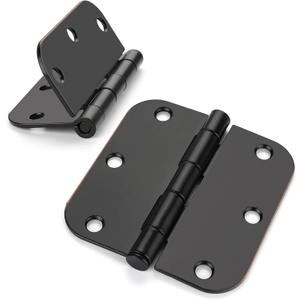 Haidms 24 Pack Oil Rubbed Bronze Door Hinges 3.5 Inch Brushed Bronze Interior Door Hinges with 5/8" Radius Corner Removable Pin