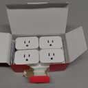 Innr Zigbee Smart Plug, Works with Philips Hue*, Alexa and SmartThings, Zigbee Repeater, Energy Monitoring, 4-Pack