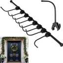 Geelin Front Door Garland Hanger for Christmas Adjustable Wreath Hanger Suitable for Different Doors with No Nails or Screws Heavy-Duty Cast Iron for Holding Christmas Wreaths Decor (43.3" - 114.2")