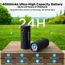 MIATONE Bluetooth Speaker 40W BT 6.0 Outdoor Portable Bluetooth Speakers with 3 EQ,Deep Bass,24H Playtime TWS,IPX7 Waterproof Shower Speakers Bluetooth Wireless Portable Speaker for Party/Beach-Black