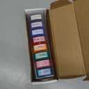 8 Pcs Office Stamps Set, Paid Copy Scanned Entered Confidential Approved Completed Return to Sender Stamp, Multicolor Rubber Business Stamps with Storage Case