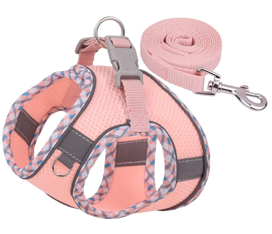 Petank Dog Harness for Small Medium Dogs No Pull, Puppy Harness and Leash Set, Step in Dog Harness for Walking, Running, Training, Small Dog Vest ( S)