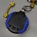 Digital Vacuum Gauge, HVAC Micron Gauge Tester, HVAC Vacuum Pressure Gauge, 0-75,000 Microns, 7/16-20 UNF, 4 Units(Microns, mbar, inHg, pa), 1/4" SAE Extension Connector and T-Connector