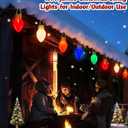 Jumbo Christmas Lights, 16FT Multicolor Giant Christmas Lights with 10 5'' LED Giant Multicolor Bulb, C7 Hanging Xmas Light for Patio Garden Party Outdoor Xmas Decorations