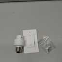DEWENWILS Remote Control Light Socket, Wireless Light Switch for Pull Chain Light Lamp Fixtures, 100FT Range, No Wiring Needed, ETL Listed(1 Wall Mounted Controller+1 Bulb Base, Shorter Version)