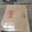 LOAAO 48X32 Inch Black Metal Framed Bathroom Mirror for Wall, Matte Black Bathroom Vanity Mirror Farmhouse, Large Rounded Rectangle Mirror, Anti-Rust, Tempered Glass, Hangs Horizontally or Vertically