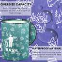 2 Pcs 30 Gallon Collapsible Trash Can Portable Waterproof Reusable with Zippered Lid for RV's, Camping, Recycling, Yard Waste, Leaf Bag, Children Toy Bin, Hiking, TravelWeeds Basket