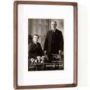 Dreamland 9x12 Picture Frame, USA-Sourced Walnut Wood Photo Frames with HD Tempered Glass, 9 x 12 Wooden Frame Matted to 6 x 8, 9x12 Frames Handcrafted Rounded Corner for Tabletop or Wall Display