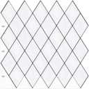 10-Sheet Peel and Stick Backsplash Tile for Kitchen Bathroom, Ist Momoreo Diamond Shape Backsplash Adhesive Tile 12"x12" - White, Grey Grout
