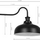 Outdoor Barn Light,16 Inch Dome Outdoor Wall Sconce Farmhouse Exterior Wall Mount Light Vintage Wall Lighting Fixture Industrial Black Wall Lantern for Porch, Entryway, Garage, 3 Pack, Large