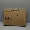 Waterfall Kitchen Faucet with Pull Down Sprayer, Hurran Kitchen Sink Faucets with 5 Spout Modes, 360 Swivel Single Handle Faucet with Deck Plate, Matte Black