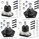 4Pcs Front Upper Lower Ball Joint Kit Fit For Chevrolet Blazer 1997-2005, S10 1997-2004, Jimmy 97-05, Sonoma 97-04, For Isuzu Hombre 98-00, For Oldsmobile Bravada 97-01 Replace# K5335 K5320