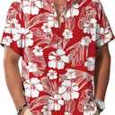 KYKU Hawaiian Shirt for Men: Beach Vacation Summer Short Sleeve Button Down Men's Shirts Casual Stylish (X-Large)