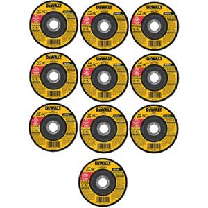 DEWALT DW4514B5 4-1/2-Inch by 1/4-Inch by 7/8-Inch Metal Grinding Wheel - 10 Pack