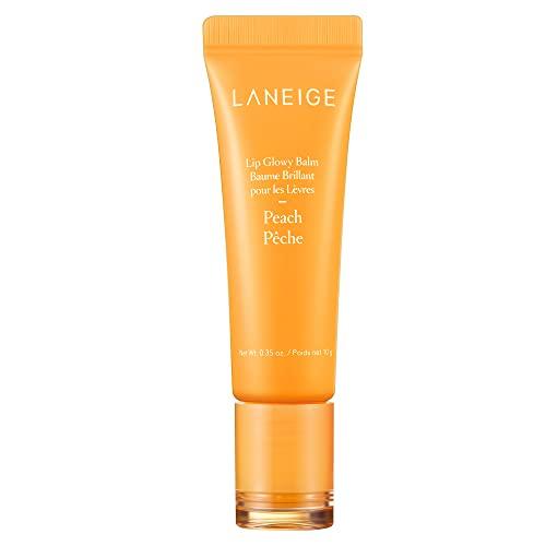LANEIGE Lip Glowy Balm, Peach: Sheer Tinted Lip Moisturizer with Shea Butter, for Hydrating Shine & Soft Lips