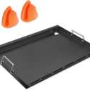 SafBbcue Full Size Griddle Inserts for Dyna Glo Grill Replacment Parts DGF510SSP DGF510SBP Flat Top Griddle for Backyard Grill Parts BY13-101-001-13 BY14-101-001-04, Carbon Steel (28.7" x 16.4" x 3")