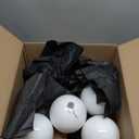 Zubebe 4 Pcs Extra Large Christmas Ball Ornaments 6'' (150 Mm) Giant Oversized Plastic Xmas Ball Big Hanging Christmas Tree Ornaments for Holiday Party Outdoor Decor(White)