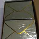 Winoo Design 100 PK Luxurious Gold Thank You Cards with Envelopes Bulk Sage Green - 5x3.5 Inches Wedding Thank You Notes Baby Shower Greenery Bridal Shower Small Business