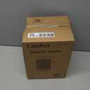 Lasko Desktop Electric Ceramic Space Heater with Adjustable Thermostat, 2 Heat Settings and Fan Only Mode, 9.2 Inches, Silver, 754200