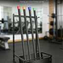 Weighted Bar Rack, Vertical Barbell Holder for Organize Weighted Barbells